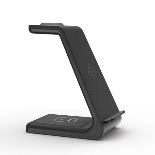 Tech-Protect Qi univerzális vezeték nélküli töltő állomás - Tech-Protect A8 3in1Wireless Charger for Phone + Watch + Earphone - fekete