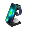 Tech-Protect Qi univerzális vezeték nélküli töltő állomás - Tech-Protect A8 3in1Wireless Charger for Phone + Watch + Earphone - fekete