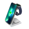 Tech-Protect Qi univerzális vezeték nélküli töltő állomás - Tech-Protect A8 3in1Wireless Charger for Phone + Watch + Earphone - fehér