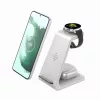 Tech-Protect Qi univerzális vezeték nélküli töltő állomás - Tech-Protect A7     3in1Wireless Charger for Phone + Samsung Galaxy Watch + Earphone - fehér
