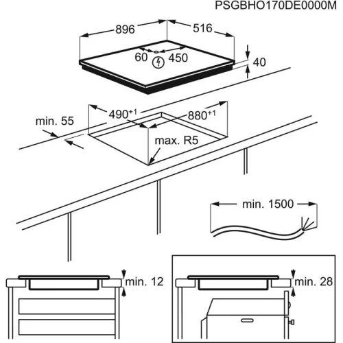 AEG HK955070XB beépítheto kerámia fozolap