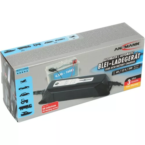 ANSMANN ALCT 6-24/4  6V/12V/24V 4A max. ólom akkumulátor töltő