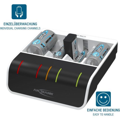 ANSMANN Comfort Multi akkumulátor töltő 1-4db AA/AAAC/D 1db 9V akkuhoz