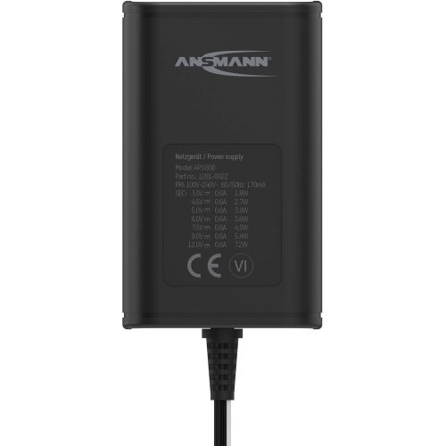 ANSMANN APS 600 tápegység 3-12V 600mA 7,2W