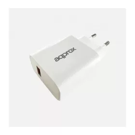   APPROX Telefon töltő - USB Type-C, 18W gyorstöltő, Fehér + 1m USB Type-C kábel, Fehér