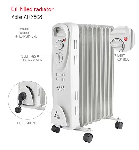 Adler AD7808 Olajradiátor - 9 tag