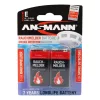 ANSMANN 9V elem 6LR61 füstjelzőbe 2db/bliszter