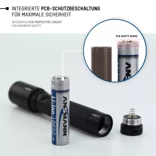 ANSMANN 18650 Li-ion 3500mAh védett akkumulátor cella