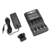 ANSMANN akkumulátortöltő 4x AA és AAA NiMH akkuhoz - cellafigyelés / csepptöltés / LCD / USB Powerline 4 light