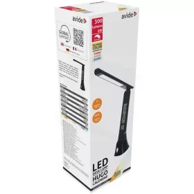   Avide ABLDLC-6W-B-HG asztali lámpa led bőrhatású fekete 5w naptár