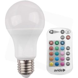   Avide ASG27RGBW-9W-RC izzó smart led globe a60 9w rgb+w 2700k ir távirányítóval