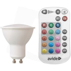   Avide ASGU10RGBW-4.2W-RC smart izzó led gu10 4.2w rgb+w 2700k ir távirányítóval