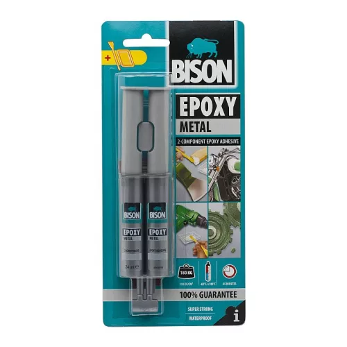 Bison Fémszínű kétkomponensű epoxi ragasztó (B05442)