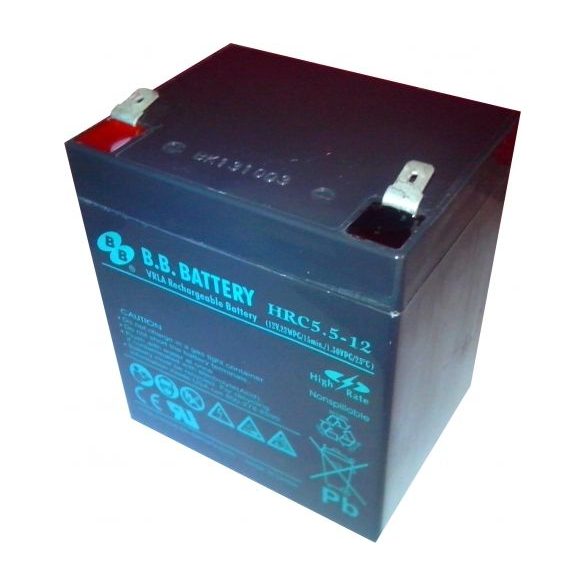 B.B. Battery HRC5.5-12 12V 5,5Ah hosszú élettartamú zselés akkumulátor T2