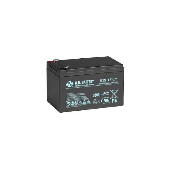 B.B. Battery HR15-12 12V 15Ah HighRate Zárt gondozás mentes AGM akkumulátor T2
