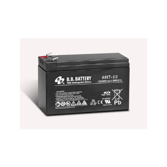 B.B. Battery SH7-12 12V 7Ah zárt gondozásmentes AGM akkumulátor
