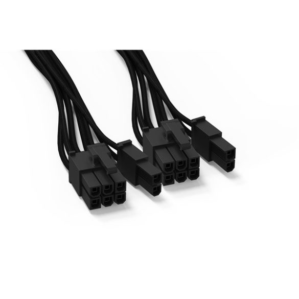 Be Quiet! Kábel - PCI-E Power Cable CP-6620 (6+2 tű, 2 csatlakozó, erenként harisnyázott, 60 cm, fekete)