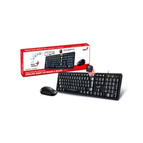   Genius Billentyűzet/Egér Kit - KM-8200 (Vezeték nélküli, USB, fekete)