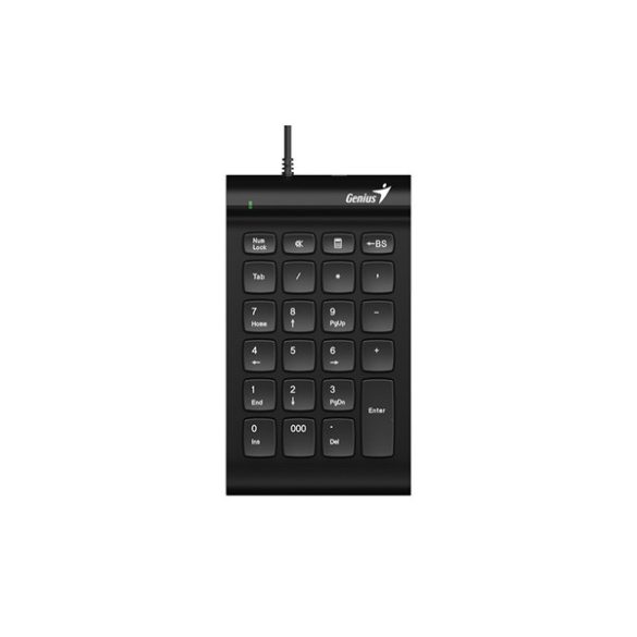 Genius Billentyűzet - Numpad i130 (Vezetékes, USB, vékony, numerikus billentyűzet, fekete)