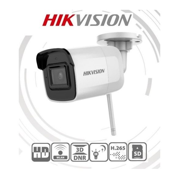 Hikvision IP csőkamera - DS-2CD2041G1-IDW1 (4MP, 2,8mm, kültéri, H265+, IP66, IR30m, ICR, DWDR, SD, audio, wifi)