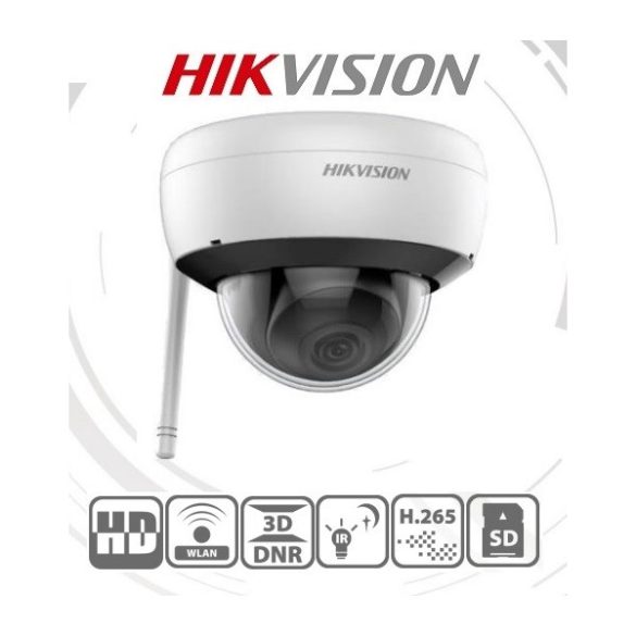 Hikvision IP dómkamera - DS-2CD2121G1-IDW1 (2MP, 2,8mm, kültéri, H265+, IP66, IR30m, ICR, DWDR, SD,audio, wifi)