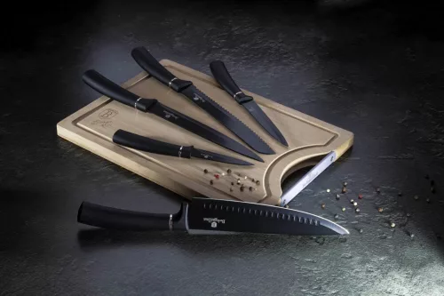 Berlinger Haus BH/2549 késkészlet 6 részes, bambusz vágódeszkával