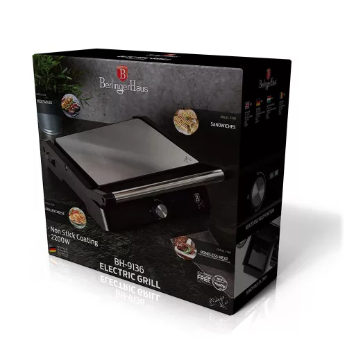 Berlinger Haus LP-KL-153P elektromos grill, rozsdamentes acél