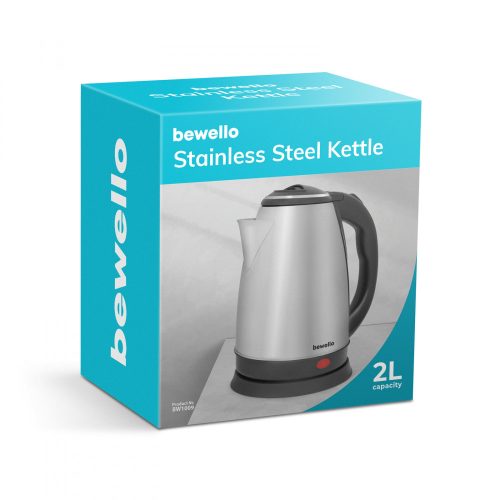 Bewello Rozsdamentes acél vízforraló - 2L - 2000W (BW1009)