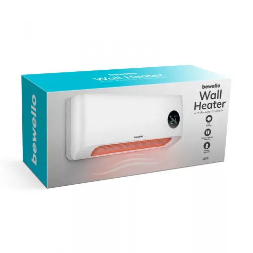 Bewello Fali hősugárzó - 1000/2000W - LED kijelző - 230V - fehér (BW2100)