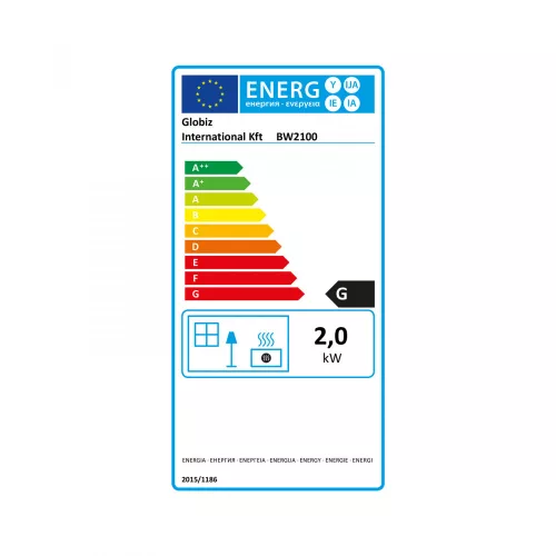 Bewello Fali hősugárzó - 1000/2000W - LED kijelző - 230V - fehér (BW2100)
