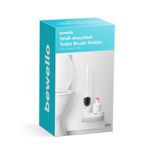 Bewello WC kefe szett + tároló - 225 x 100 x 135 mm (BW3007)