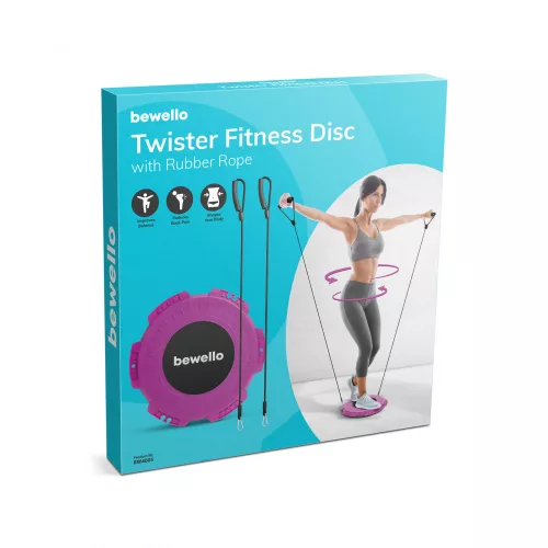Bewello Twister fitnesz korong - gumi kötéllel - 29 cm (BW4005)
