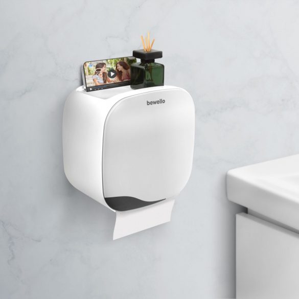 Bewello WC-papír tartó szekrény - fehér - 200 x 130 x 205 mm (BW3003)
