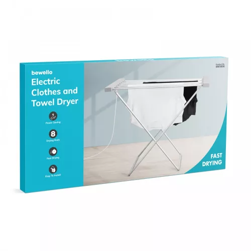 Bewello Elektromos ruha -és törölközőszárító - 230V - 100W (BW3000)