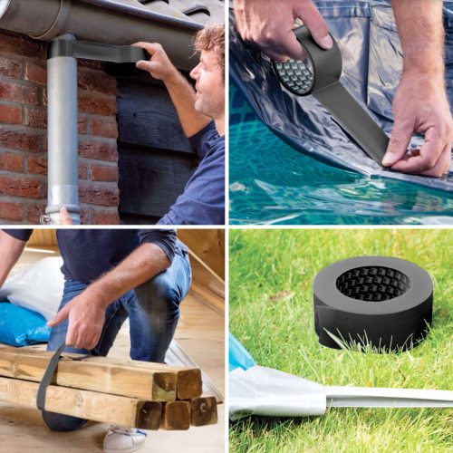 Bison BISON Power Repair szöveterősített ragasztószalag - fekete - 10 m (B12513)