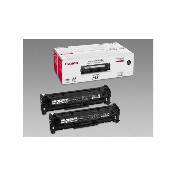 Canon CRG-718 fekete eredeti toner duplacsomag (2662B005)