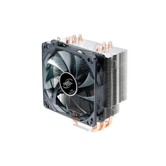 DeepCool CPU Cooler - GAMMAXX 400 (21,4-32,1dB; max. 102,43 m3/h; 4pin csatlakozó; 4 db heatpipe, 12cm, PWM, Kék LED)