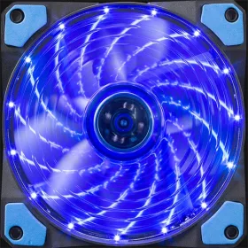   Marvo Cooler 12cm - FN-10 BL (16dB; max. 90,38 m3/h; 3pin csatlakozó; ház hűtésre, kék LED)