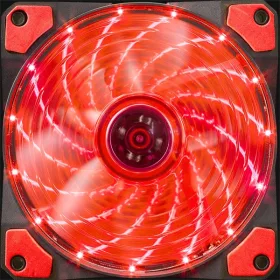   Marvo Cooler 12cm - FN-10 RD (16dB; max. 90,38 m3/h; 3pin csatlakozó; ház hűtésre, piros LED)