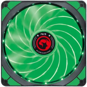   Marvo Cooler 14cm - FN-15 GN (28dB; max. 93,45 m3/h; 4pin csatlakozó; ház hűtésre, zöld LED)