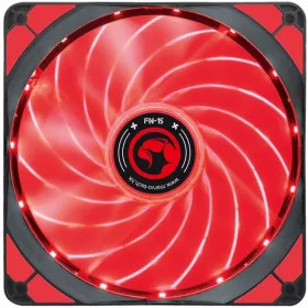  Marvo Cooler 14cm - FN-15 RD (28dB; max. 93,45 m3/h; 4pin csatlakozó; ház hűtésre, piros LED)