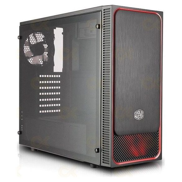 Cooler Master Midi - MasterBox E500L RED - Acrylic Side Panel - MCB-E500L-KA5N-S01