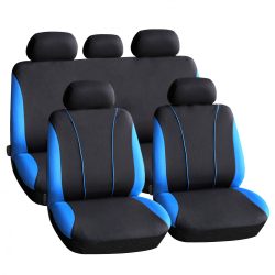   Carguard HSA001 9db-os autós üléshuzat szett - kék-fekete (55670BL)