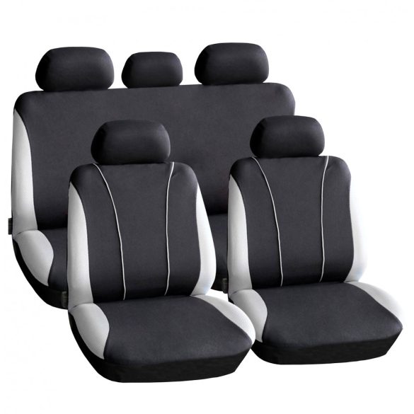 Carguard HSA003 9db-os autós üléshuzat szett - szürke-fekete (55670GY)