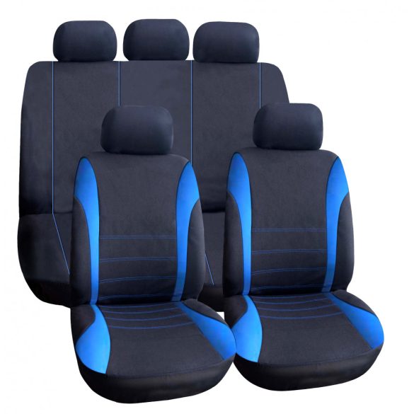 Carguard HSA006 9db-os autós üléshuzat szett - kék-fekete (55671BL)