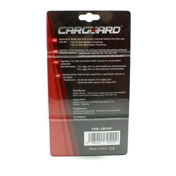 Carguard akkumulátor és generátor teszter 12-24V (55776)