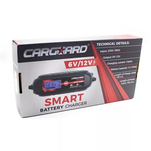 Carguard automata akkumulátor töltő 6-12V 1-4A (55777B)