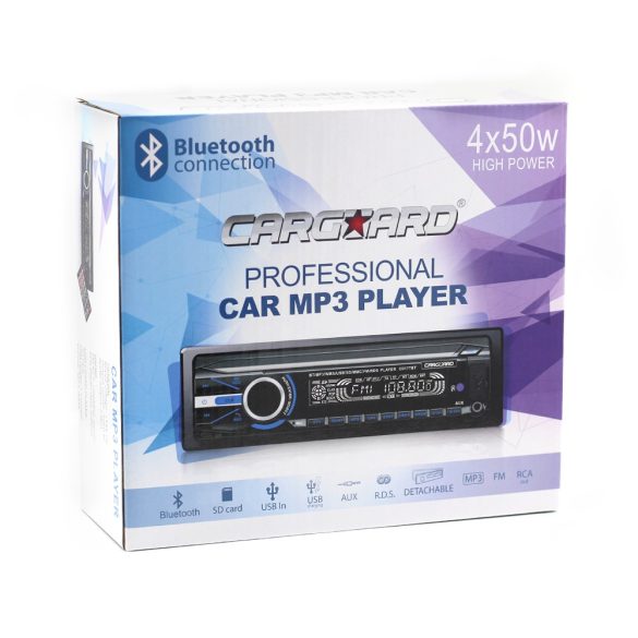 Carguard autórádió MP3, BT, FM, SD, MMC, USB (39702)