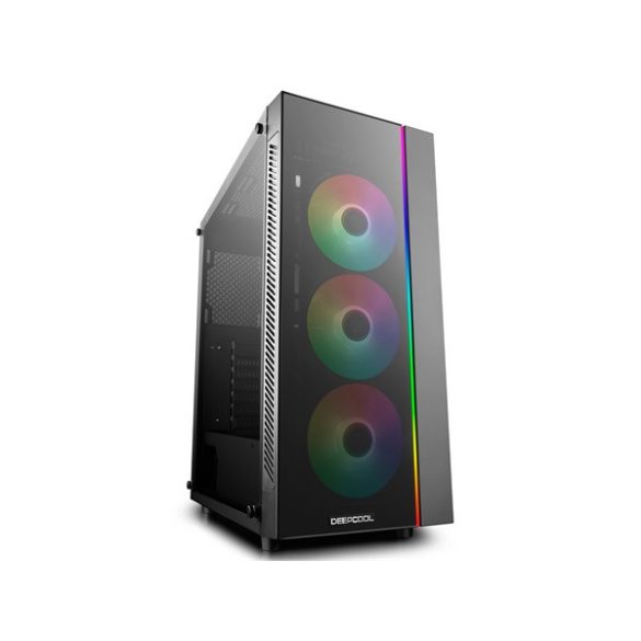 DEEPCOOL MATREXX 55 V3 ADD-RGB 3F deepcool számítógépház - matrexx 55 v3 add-rgb 3f (fekete, ablakos, 3x12cm ventilátor, atx, matx, 1xusb3.0, 2xusb2.0)