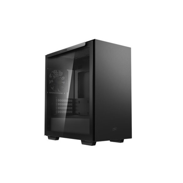 DEEPCOOL MACUBE 110 BK deepcool számítógépház - macube 110 bk (fekete, fekete belső, ablakos, 1x12cm ventilátor, matx, 2xusb3.0)